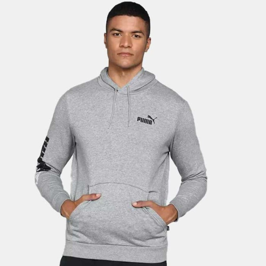 Hommes Puma | Puma Power Logo Hoodie Tr Medi