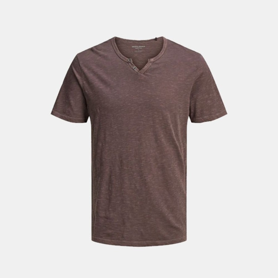 Hommes Jack & Jones | Jjesplit Neck Tee Ss Noos