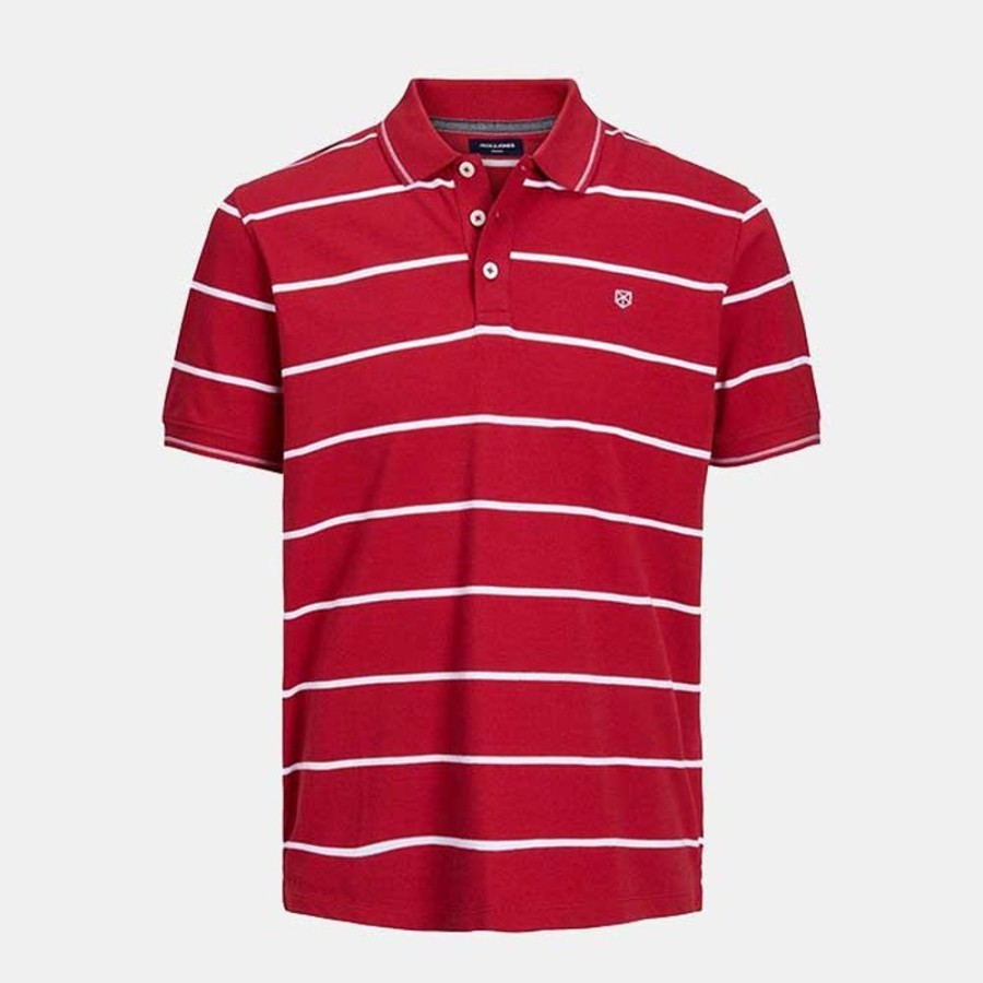 Hommes Jack & Jones | Jprbluwin Light Stripe Ss Polo