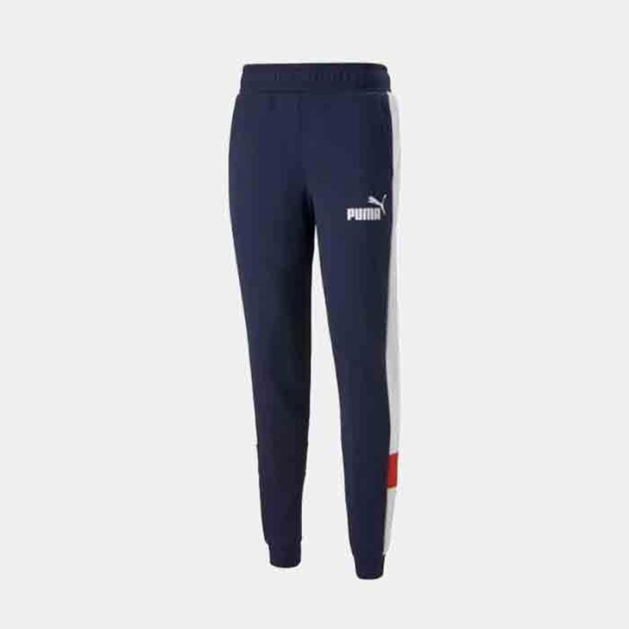 Hommes Puma | Ess+ Colorblock Pants Fl Cl Pe