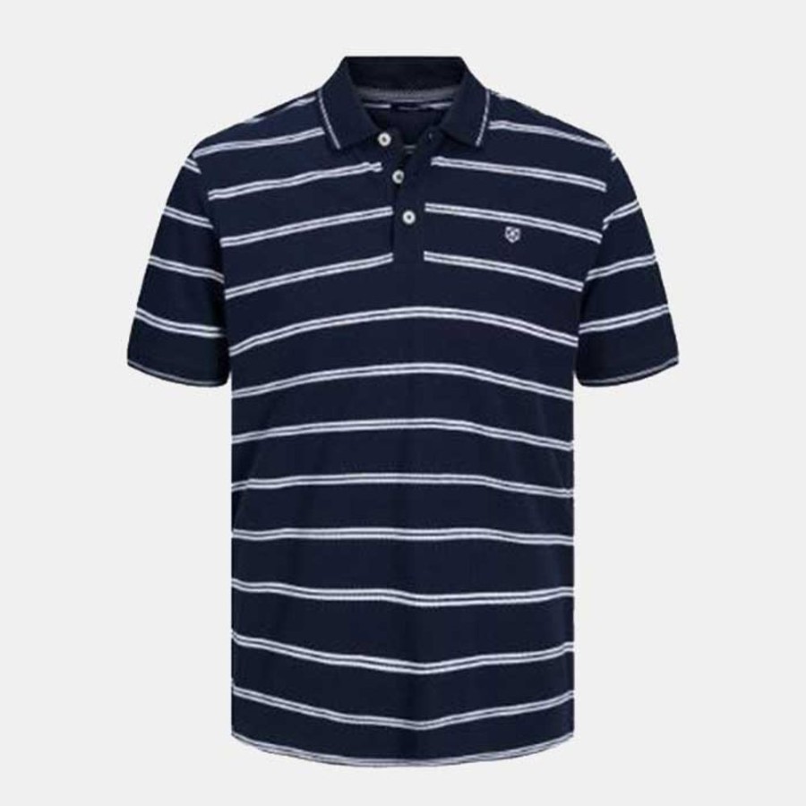 Hommes Jack & Jones | Jprbluwin Light Stripe Ss Polo