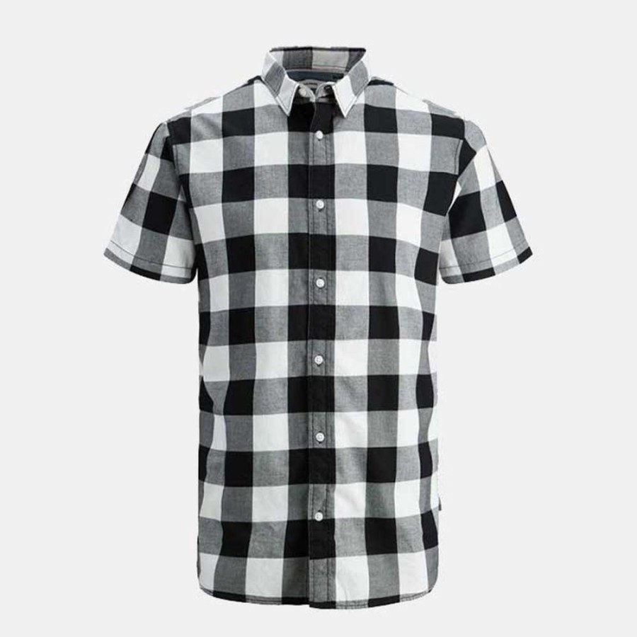 Hommes Jack & Jones | Jjgingham Twill Shirt Ss Spr 23