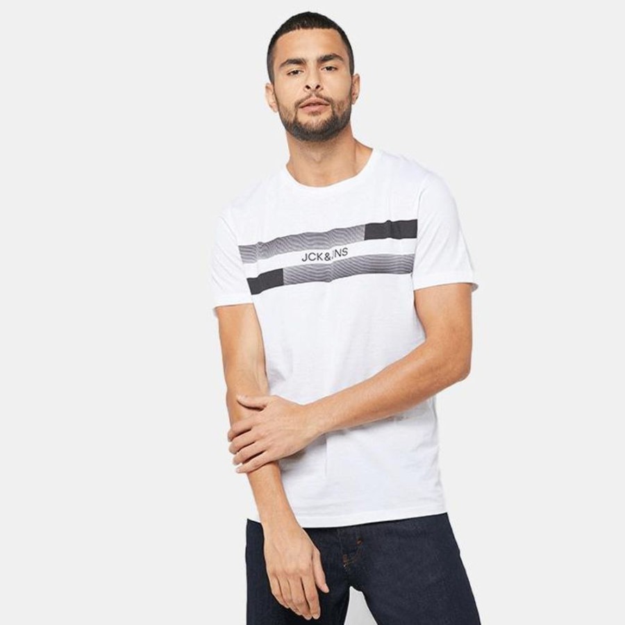 Hommes Jack & Jones | Jjnew Adam Tee Ss Crew Neck