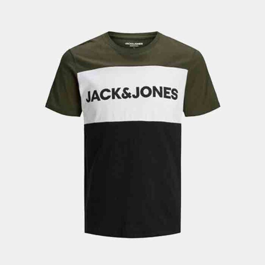 Hommes Jack & Jones | Jjelogo Blocking Tee Ss Noos