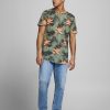 Hommes Jack & Jones | Jorflorall Tee Ss Crew Neck