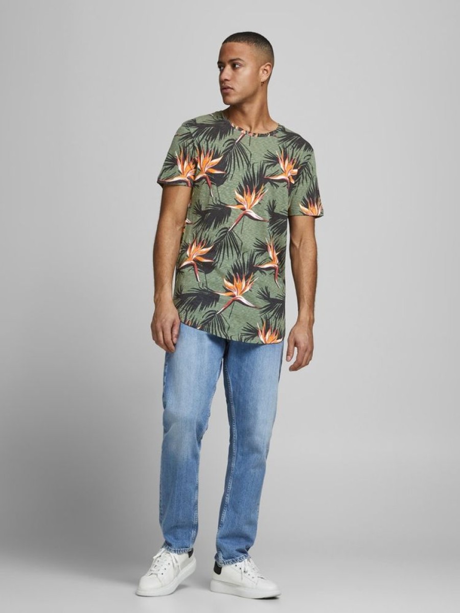 Hommes Jack & Jones | Jorflorall Tee Ss Crew Neck