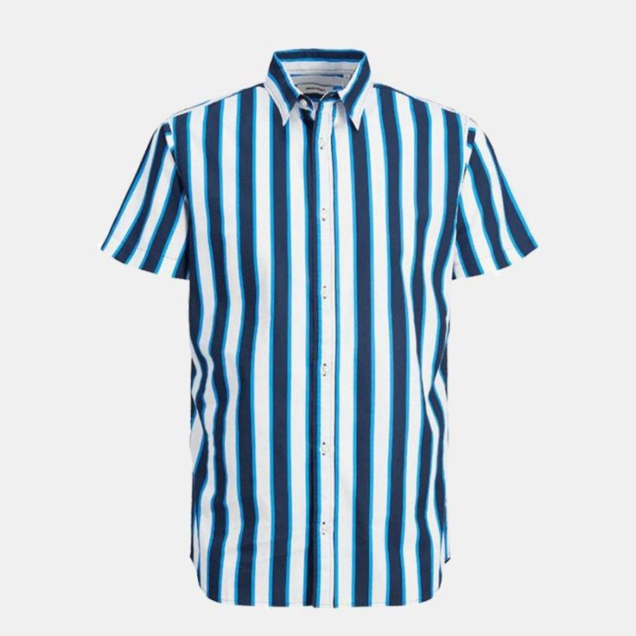 Hommes Jack & Jones | Jjnassau Stripe Shirt Ss