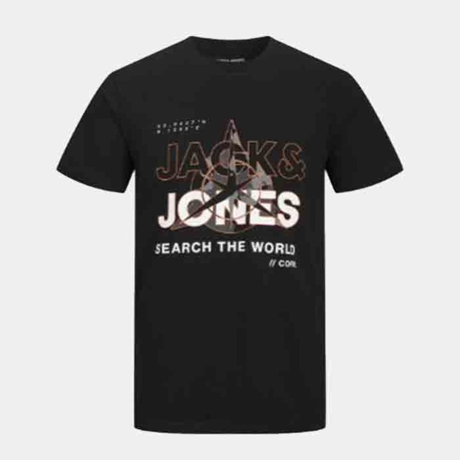 Hommes Jack & Jones | Jcohunt Tee Ss Crew Neck Ln