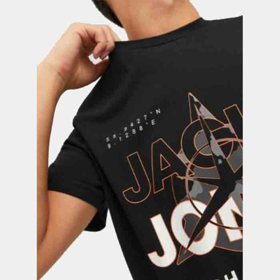 Hommes Jack & Jones | Jcohunt Tee Ss Crew Neck Ln